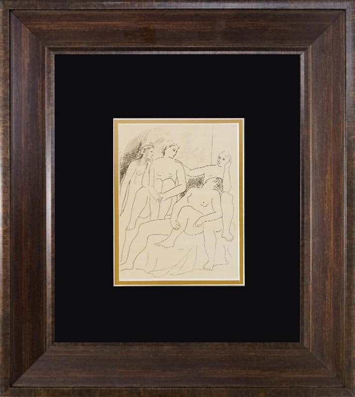 Pablo Picasso (Spanish 1881-1973) Lithograph 1926: Pablo Picasso (Spanish 1881-1973) lithograph over 90 years old. Approx. 20x24 inches. Professionally framed. Includes Certificate of Authenticity. Art Artwork Artist.