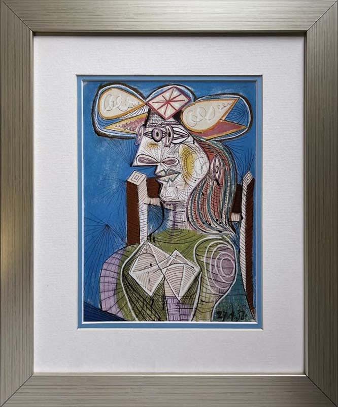 Pablo Picasso (Spanish 1881-1973) Color Plate Lithograph: Pablo Picasso (Spanish 1881-1973) Color Plate Lithograph from 1979. Approx 24x20 inches custom framed and includes certificate. Art Artwork Artist.