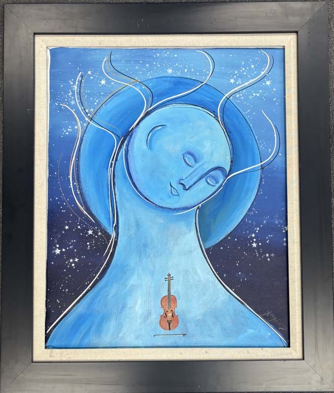 Gaylord Soli (American 1939) Original Painting on canvas by Gaylord Soli: Gaylord Soli (American 1939) - Original acrylic on canvas One of a kind. Hand signed by the artist. Approx. 30x24 inches image size. Includes Certificate of Authenticity. Custom framed. This work was 