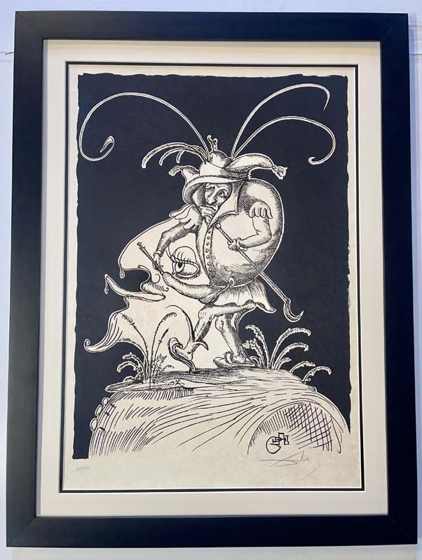 Salvador Dali (Spanish 1904-1989) Pantagruel Limited Edition Lithograph with Black Hand signed and: Salvador Dali (Spanish 1904-1989) Pantagruel Limited Edition Lithograph with Black Hand signed and numbered.Les Songes Drolatiques de Pantagruel 1973 Limited Edition. Original Lithograph Salvador Dali