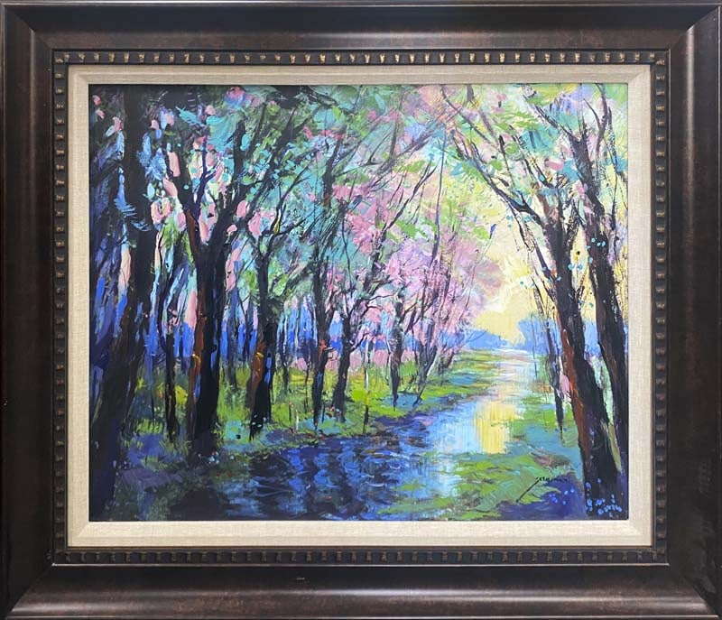 Michael Schofield (American 1947) Landscape Mixed Media Original Painting on canvas: Michael Schofield (American 1947) Landscape Original Mixed Media Painting on canvas 24x30 inches approx. Hand signed by the artist. Includes certificate of authenticity. This work was purchased direct