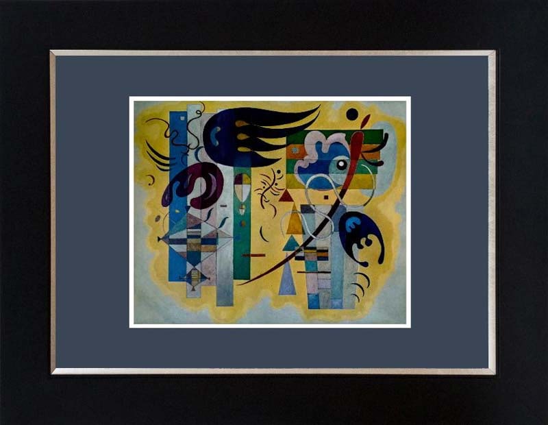 Wassily Kandinsky (Russian 1866-1944) color plate Lithograph after Kandinsky: Kandinsky (Russian 1866-1944) Professionally framed. Includes certificate of authenticity. Approx 20x24 inches. Art Artwork Artist.