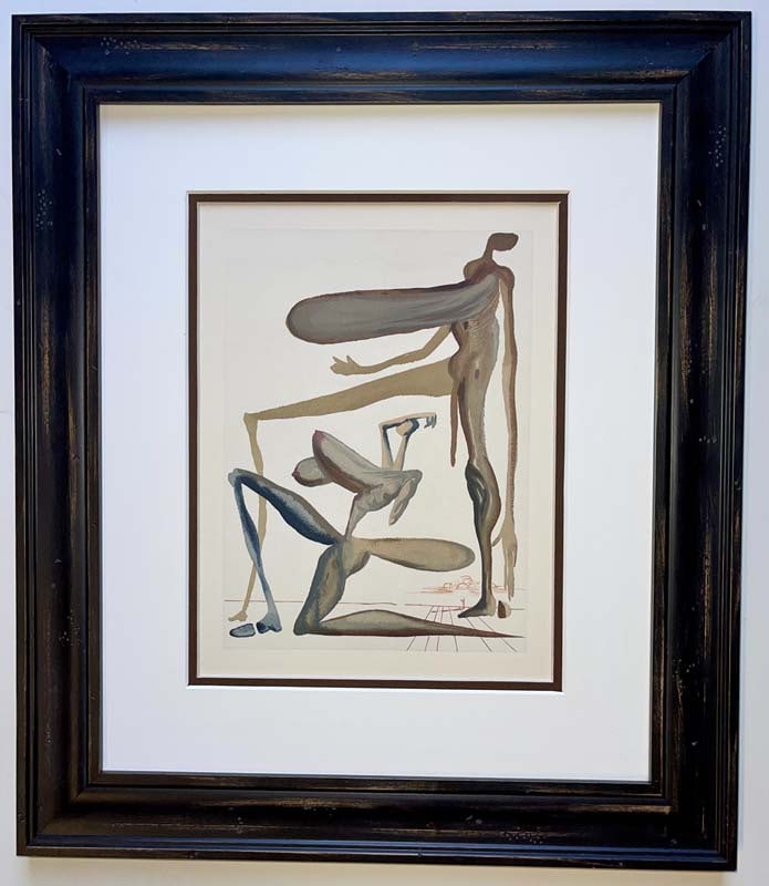 Salvador Dali (Spanish 1904-1989) Wood block Divine Comedy 1964: Salvador Dali (Spanish 1904-1989) Original Wood blockfrom 1964 Salvador Dali (Spanish 1904-1989) Divine Comedy. This is approx 22x20 inches Custom Framed and includes certificate of authenticity Art A