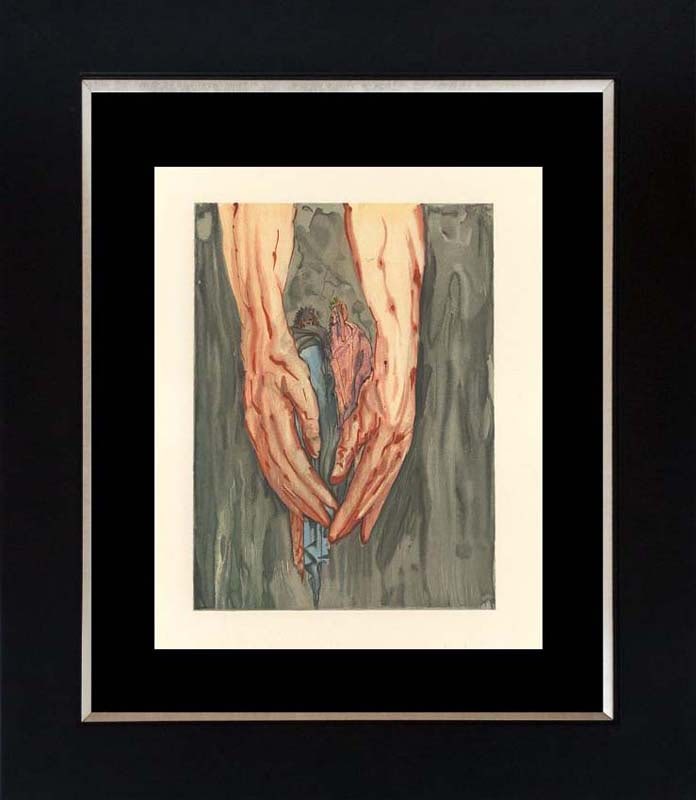 Salvador Dali (Spanish 1904-1989) Divine Comedy Wood Block from 1964: Salvador Dali (Spanish 1904-1989) Original Wood Block. Approx 20x24 inches. Professionally framed. Includes certificate of authenticity. Art Artwork Artist.