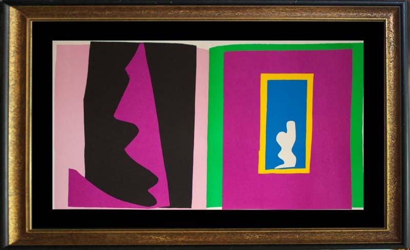 Henri Matisse (French 1869-1954) Lithograph after Matisse: Henri Matisse (French 1869-1954) stunning double page color lithograph after the original 1947 Jazz collage paper cut outs which were printed in a scarce edition. This edition was printed 29 years ago