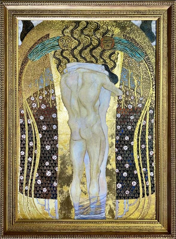 Gustav Klimt (Austrian 1862-1918) Mixed media on canvas Limited Edition painting: Gustav Klimt (Austrian 1862-1918) Limited Edition on canvas Approx 30x34. inches Custom framed and includes certificate. Art Artwork Artist.