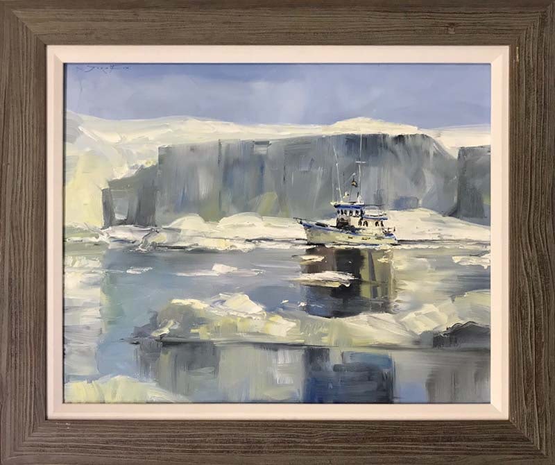 Jorn Fox (American 1954) Original Painting on canvas: Original Painting on canvas. Approx 30x40 inches. One-of-a-kind original. Hand signed by the artist Jorn Fox (American 1954) Custom Framed. Includes Certificate of Authenticity. This work was purchase