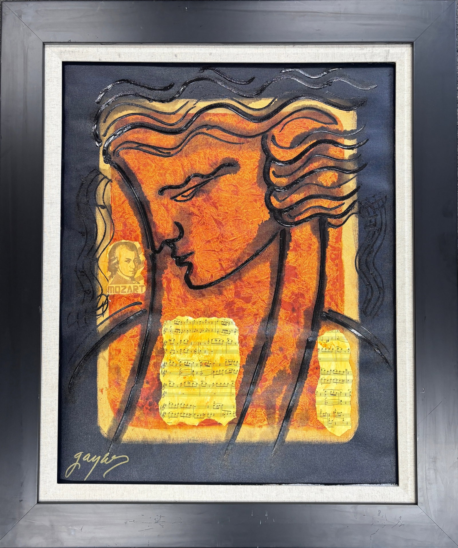 Gaylord Soli (American 1939) Original Painting on canvas: Gaylord Soli (American 1939) - Original One of a kind. Hand signed by the artist. Approx. 36 x 34 inches image size Includes certificate of authenticity. Custom framed. This work was purchased directl