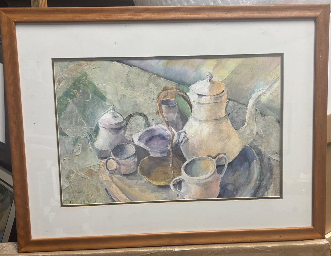 Original Vintage Watercolor by Cal Hubbard with a beautiful vibrant colors (1 of 1)