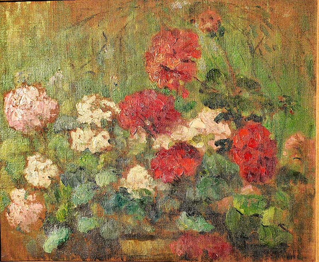 LOURIER-DREYFUS Jeanne (1873-1955) Floral Still Life oil painting on canvas signed lower right (1 of 1)