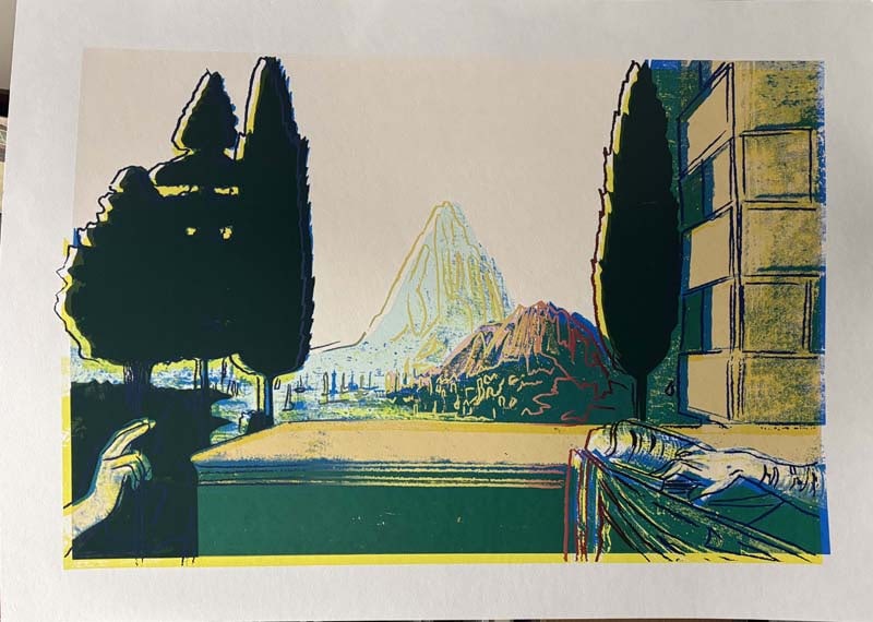 Andy Warhol (American, 1928-1987) Serigraph from 1984 from Leonardo Da Vinci suite: Andy Warhol (American, 1928-1987) Serigraph from 1984 from Leonardo Da Vinci suiteSerigraph by Andy Warhol Serigraph Screen print from 1984 from Leonardo Da Vinci suite. Approx 44 x 32 inches. Include