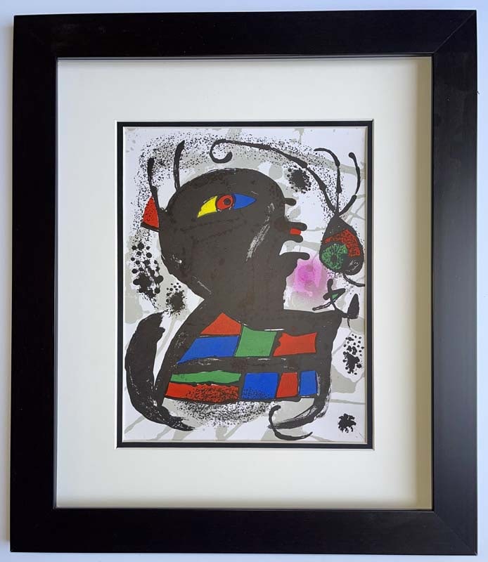 Joan Miro (Spanish 1893-1983) Original Lithograph 1975: Joan Miro (Spanish 1893-1983) Original Lithograph from 1975. Includes certificate and custom framed and includes certificate Art Artwork Artist.