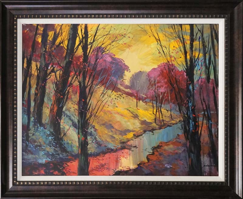 Michael Schofield (American 1947) Original Painting on canvas by Michael Schofield Landscape: Michael Schofield (American 1947) Original Painting on canvas by Michael Schofield (American 1947) One of a kind original Hand signed by the artist approx 30 x 40 inches image size Custom framed and i