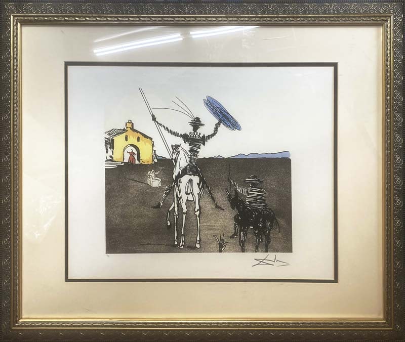 Salvador Dali (Spanish 1904-1989) Lithograph Limited Edition Impossible Dream: Salvador Dali (Spanish 1904-1989) Lithograph Limited Edition Impossible DreamSalvador Dali Limited Edition Lithograph The signature is in the plate. Approx 27 x 22 inches. Custom framed. Includes Cert