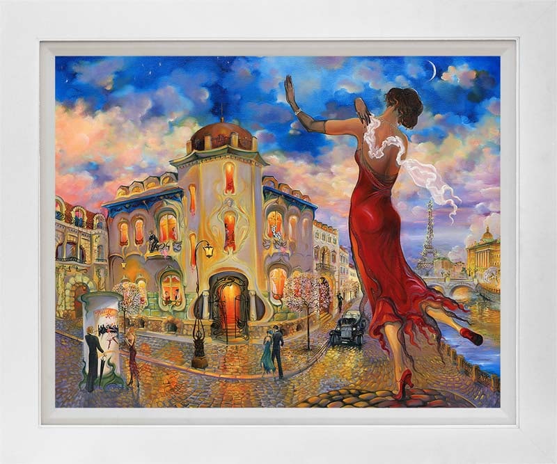 Hand Embellished Painting canvas Limited Edition by Arina Russian Season in Paris: Hand Embellished Painting canvas Limited Edition by Arina Sleutsker. Hand signed by the artist. Custom framed. Artist Proof: Includes Certificate of Authenticity. Art Artwork Artist.