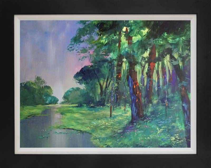 Michael Schofield (American 1947) Original Painting on canvas Michael Schofield: Michael Schofield (American 1947)Original Painting on canvas One of a kind original Landscape. Hand signed by the artist. Approx 30x40 inches. Custom framed and includes certificate. This work was