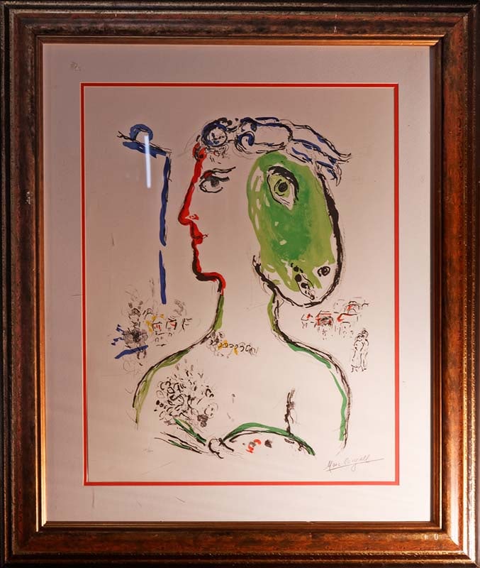 Marc Chagall (Russian-French 1887-1985) Marc Chagall Limited Edition Lithograph: Marc Chagall (Russian-French 1887-1985 Marc Chagall. Limited edition lithograph. The signature is in the plate. Numbered edition. Professionally framed Includes certificate Art Artwork Artist.