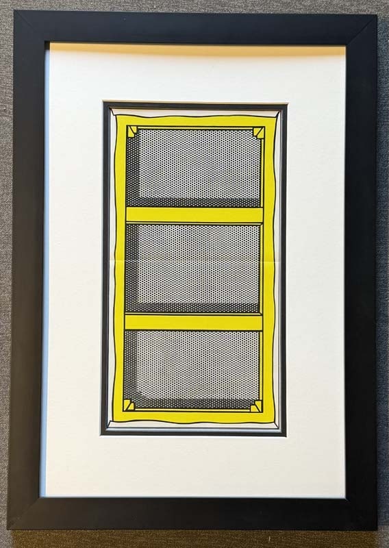 Roy Lichtenstein (American 1923-1994) color plate lithograph from 1984: Roy Lichtenstein Color Plate Lithograph from 1970. Approx 20x24 inches. Custom framed. Includes documentation. Art Artwork Artist.