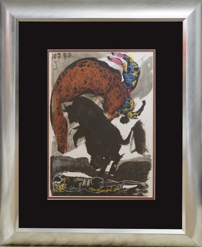 Pablo Picasso (Spanish 1881-1973) lithograph from 1961: 1968 Pablo Picasso (Spanish 1881-1973) Color Plate Lithograph Approx. 20x24 inches. Professionally framed. Includes certificate of authenticity. Art Artwork Artist.