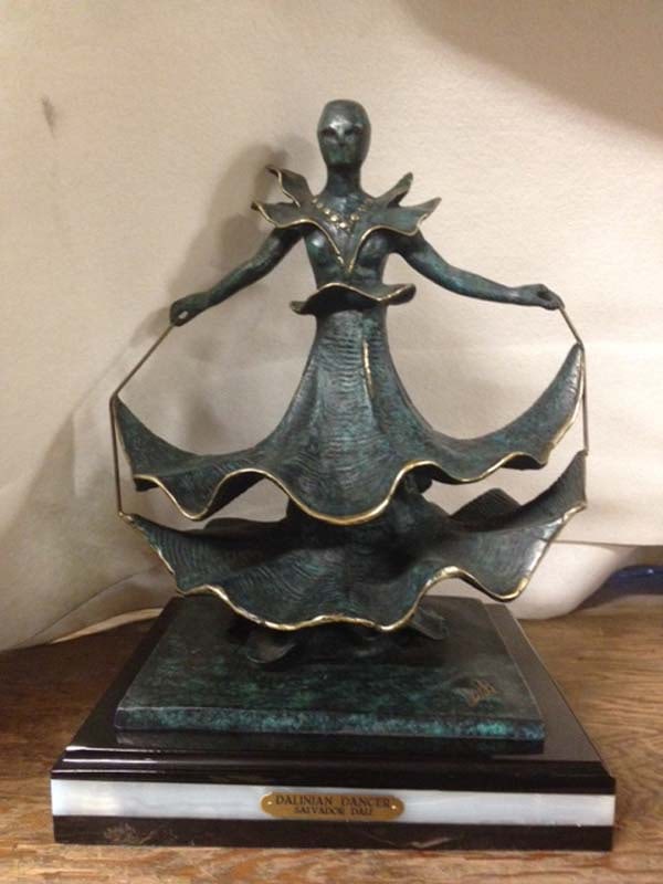 Salvador Dali (Spanish 1904-1989) Dancer Bronze Sculpture Limited Edition: Salvador Dali(Spanish 1904-1989) Dancer. Bronze Sculpture. 24 inches approx. Polished Bronze Sculpture signed Salvador Dali in the cast. Approx 24 inches tall. Created with the lost wax method. Inspir