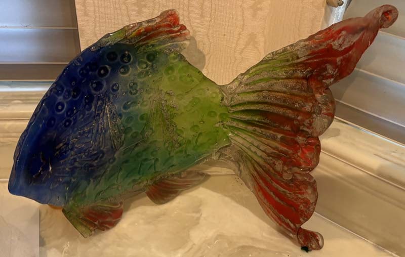 Amanda Brisbane Original Sand Casted Glass Fish Sculpture Approx 22 inches long (1 of 1)