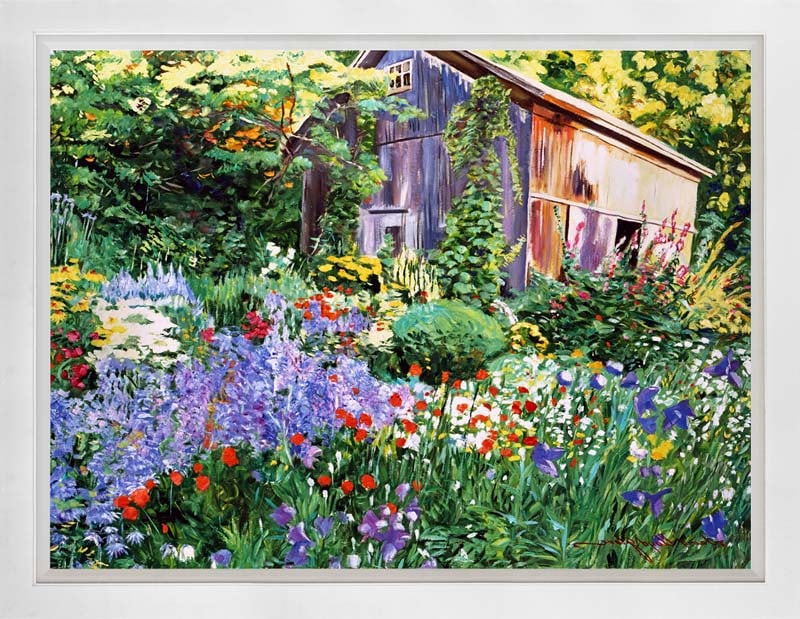 David Lloyd Glover (American 1949)Impressionist Garden Revisited Mixed media Original Painting on: Impressionist Garden Revisited Mixed media Original Painting on canvas by David Lloyd Glover Hand signed by the artist. Custom framed and includes certificate from the artist. Approx 24x18 image size 