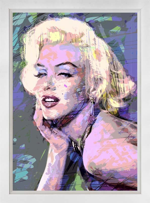 David Lloyd Glover (American 1949) Marilyn Monroe Original Mixed Media Painting on canvas David: Mixed Media Original Painting on canvas David Lloyd Glover. One of a kind. Hand signed by the artist. On canvas. Approx image size 24 x18 inches. Custom framed and includes certificate. This work was 