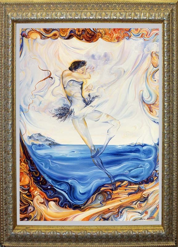 Arina Mixed media original painting on Canvas Ballerina: Arina Mixed media Original Painting on canvas Hand signed by the artist. One-of-a-kind original. Approx 28x38 inches. Includes certificate of authenticity. This work was purchased directly from the ar