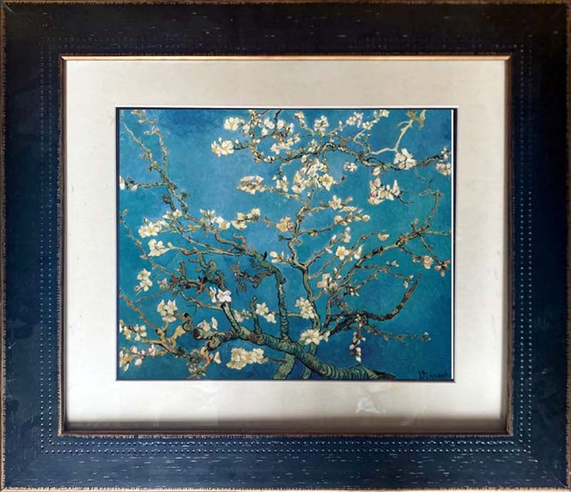 Vincent Van Gogh (Netherlands 1853-1890) Cherry Blossoms. Limited Edition on paper.after Van Gogh: Vincent Van Gogh (Netherlands 1853-1890) Cherry Blossoms. Limited Edition on paper after Vincent Van Gogh Custom framed. Includes documentation. Approx 26x20 inches. Art Artwork Artist.