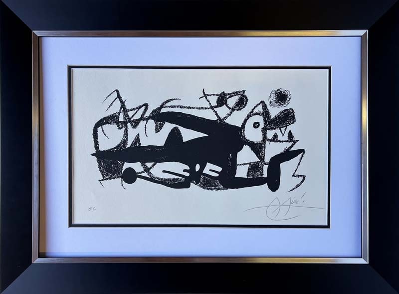 Joan Mrio (Spanish 1893-1983) 1970 Fotoscript Original Lithograph Hand signed HC Artist Proof: Joan Mrio (Spanish 1893-1983) 1970 Fotoscript Original Lithograph Hand signed HC Artist ProofJoan Mrio 1970 Fotoscript. Original Lithograph Hand signed. HC Artist Proof. Custom framed Hand signed by J
