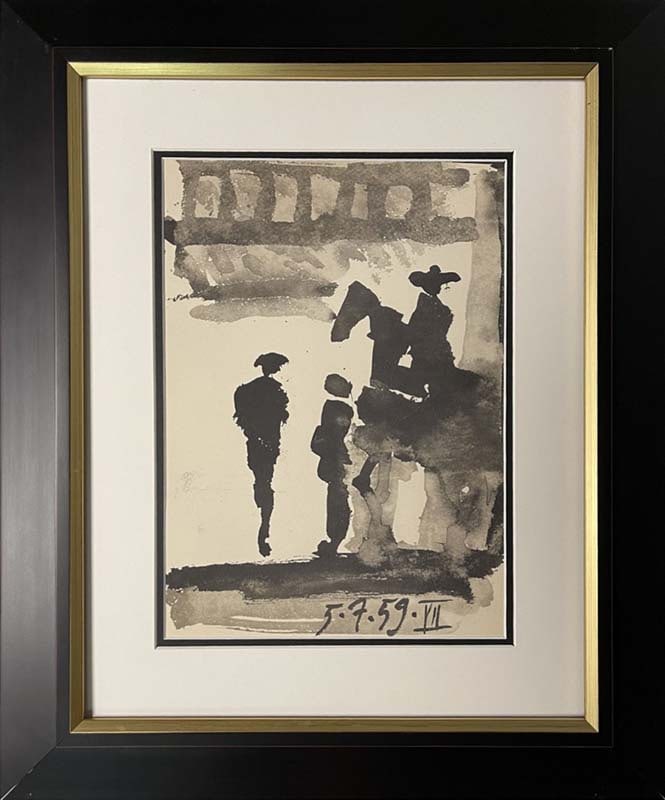Pablo Picasso (Spanish 1881-1973) Original LIthograph from 1961: Pablo Picasso (Spanish 1881-1973) Original LIthograph from 1961. Approx 24x20 inches. Includes certificate Custom framed. Art Artwork Artist.