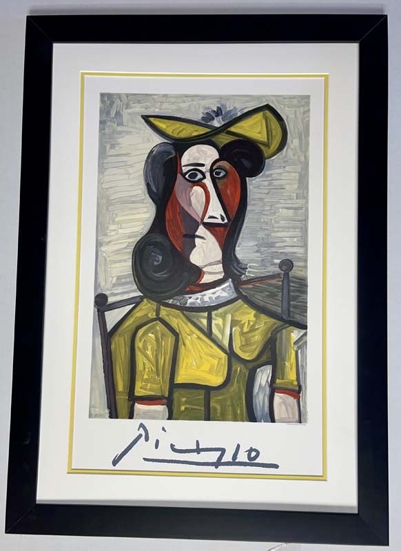 Pablo Picasso (Spanish 1881-1973) Lithograph Marina Picasso Collection: Pablo Picasso (Spanish 1881-1973) Lithograph Signed part of the Marina Picasso Collection Approx 30x24. 24x18 inches image size. Custom framed and includes Certificate of Authenticity. Art Artwork Art