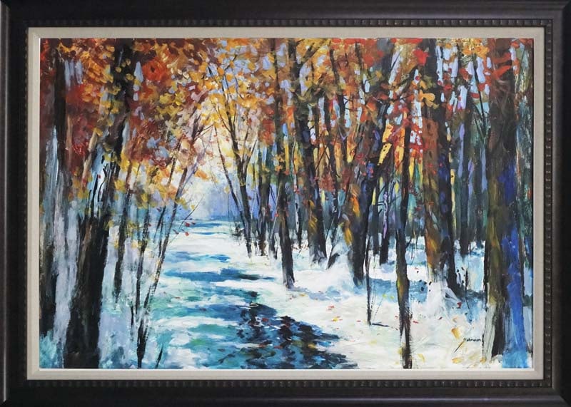 Michael Schofield (American 1947) Original painting Landscape by Michael Schofield 48x36 inches: by Michael Schofield (American 1947) Original Painting on canvas. Hand signed by the artist. Approx 36 x 48 inches. One-of-a-kind original. Includes certificate of authenticity. This work was purchase