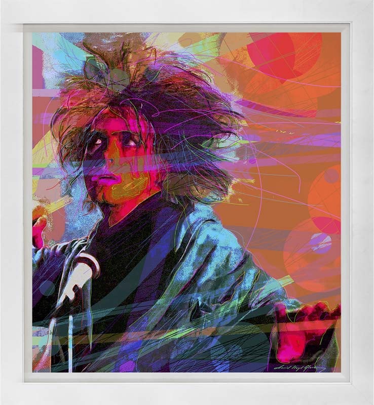 David Lloyd Glover (American 1949) Robert Smth The Cure Mixed Media Original Painting on canvas by: Mixed media on canvas by David Lloyd Glover Hand signed by the artist. On canvas image size. Approx image size 18x24 inches Custom framed and includes certificate. This work was purchased directly fro