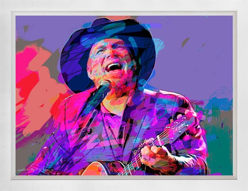 David Lloyd Glover (American 1949) Garth Brooks Original Mixed Media Painting on canvas David Lloyd: Garth Brooks Original Mixed Media Painting on canvas David Lloyd Glover. On canvas Approx image size 24 x18 inches Custom framed and includes certificate. This work was purchased directly from the art