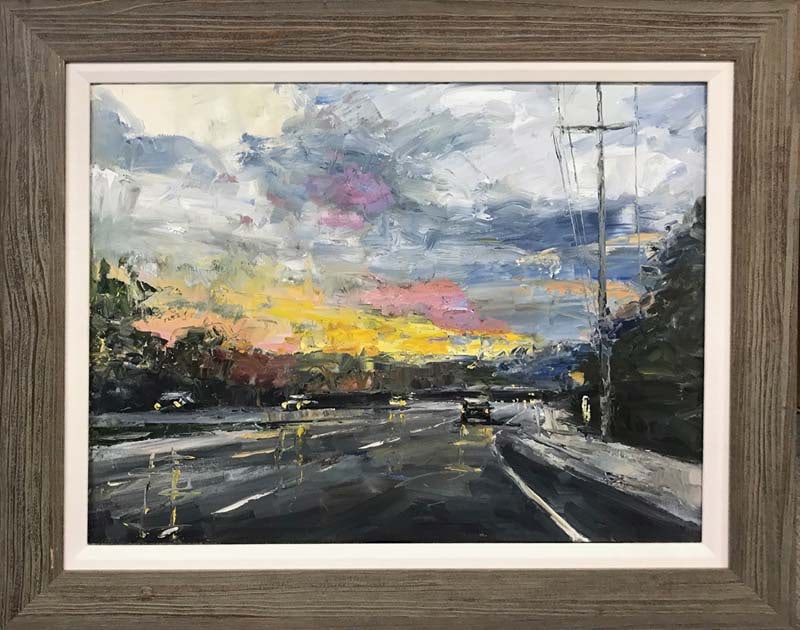 Jorn Fox (American 1954) Original Painting on canvas landscape: Original Painting on canvas Approx 30x40 inches. One of a kind original. Hand signed by the artist Jorn Fox (American 1954) Custom Framed. Includes certificate of authenticity. This work was purchased