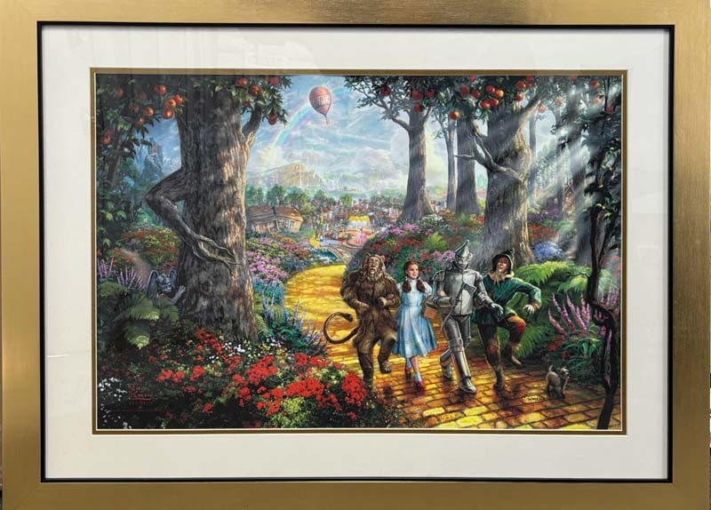 Thomas Kinkade (American 1958-2012) Yellow Brick Road by Thomas Kinkade Limited First Edition: Thomas Kinkade (American 1958-2012) Limited First Edition Lithograph by Thomas Kinkade (American 1958-2012) Follow the Yellow Birck Road from the Disney Dreams Collection. Published by Art Brand Studi