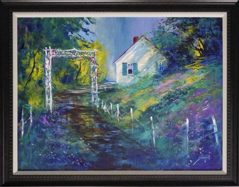 Michael Schofield (American 1947) Original Painting on canvas landscape: Michael Schofield (American 1947) Original Painting on canvas by Michael Schofield Includes certificate and is custom framed. Hand signed by the artist.36x48 Image Approx. This work was purchased dire