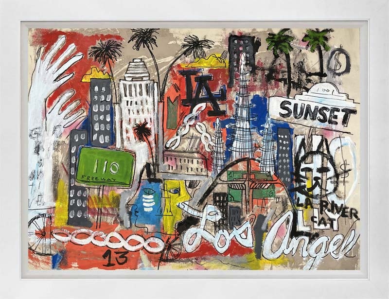 Gino Perez (Mexican-American 1977) Original Mixed Media Painting on canvas: Gino Perez (Mexican-American 1977) Original Mixed Media Painting on canvasOriginal Mixed Media Painting on canvas by Gino Perez Hand signed by the artist. One of a kind. Approx 30 x 24 inches image si