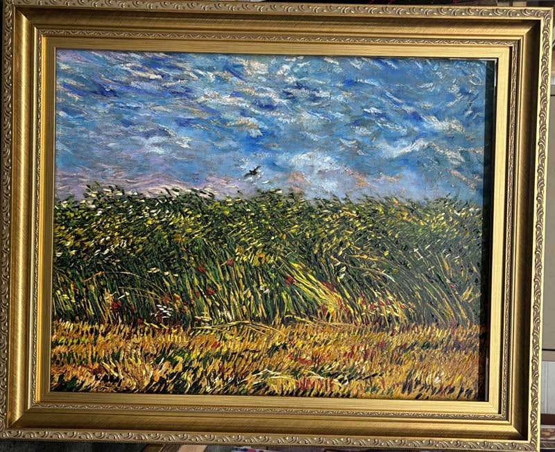 Vincent Van Gogh (Netherlands 1853-1890) Hand Embellished Painting on canvas Limited Edition after: Vincent Van Gogh (Netherlands 1853-1890) Hand Embellished Painting on canvas Limited Edition after Vincent Van Gogh The signature is in the plate. Includes documentation. Approx. 29 x 26 Custom framed