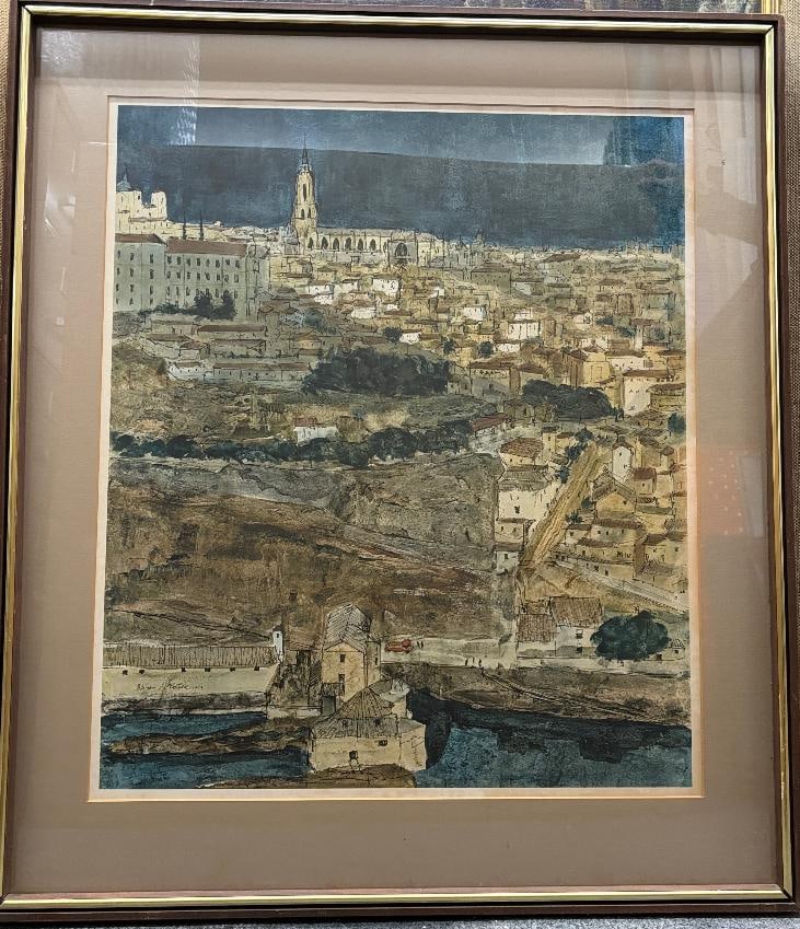 Bostick Original Lithograph by William Allison Bostick 1963: Original Lithograph by William Allison Bostick 1963 signed and framed. 31x27 inches image size step Art Artwork Artist.