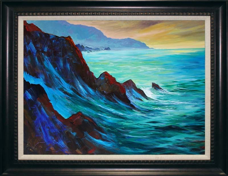Michael Schofield (American 1947) Original Oil painting Landscape: Michael Schofield (American 1947) Original by Michael Schofield (American 1947) Hand signed by the artist. One of a kind. Includes Certificate of Authenticity. Approx. 30x40 Custom Framed. This work w
