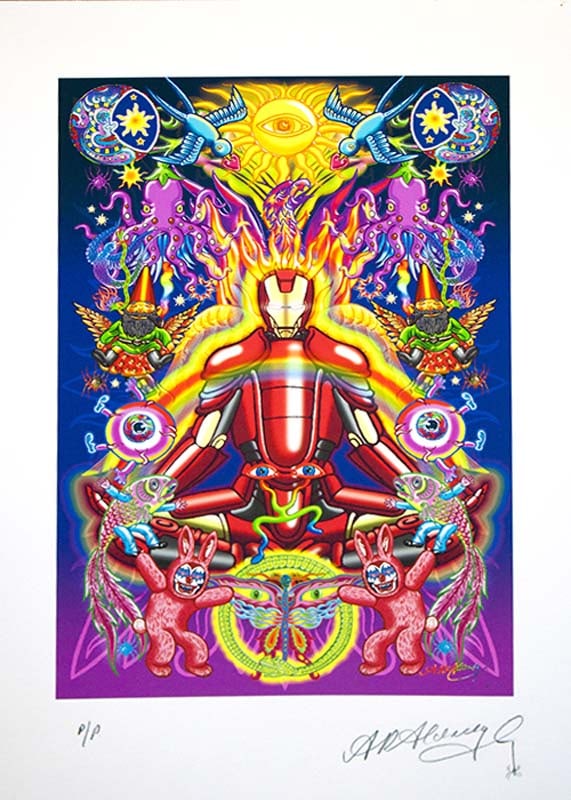 Alan Aldridge (British 1938-2017) Limited Edition One of a kind Iron Man on paper (1 of 1)