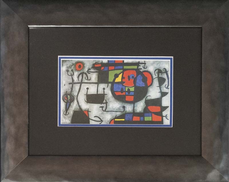 Joan Miro (Spanish 1893-1983) Color Plate Lithograph from 1968: Joan Miro (Spanish 1893-1983) Color Plate Lithograph Printed in 1968 by Mourlot Press. Custom framed Includes Certificate of Authenticity. Approx 24x20 inches. Art Artwork Artist.