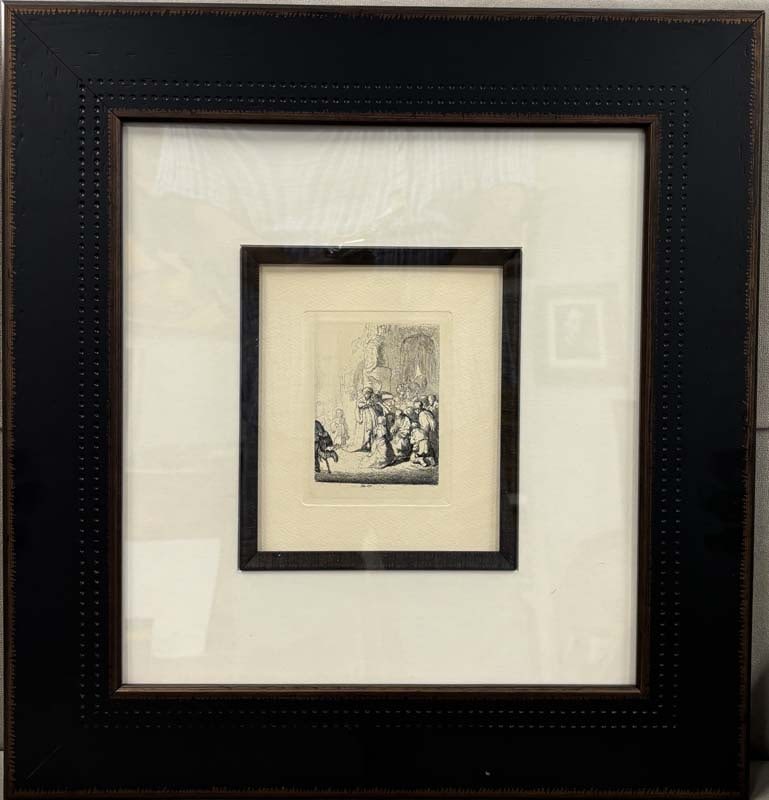 Rembrandt (Dutch, 1606-1669) Etching. Rembrandt restored by Amand Durand.. Certificate of (1 of 1)
