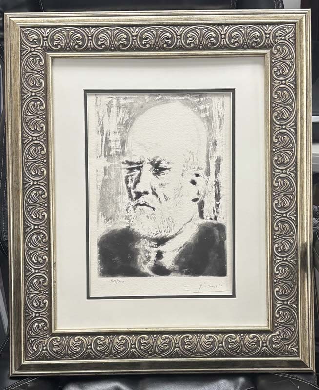 Pablo Picasso (Spanish 1881-1973) Lithograph from 1990 Suite Vollard. Authorized by the Picasso: Pablo Picasso (Spanish 1881-1973) Lithograph from 1990 Suite Vollard. Authorized by the Picasso Family. Each piece is numbered from an edition of 300, and includes the museum stamp on the back with th