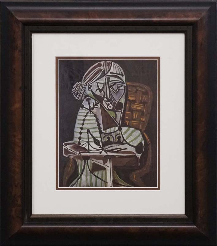 Pablo Picasso (Spanish 1881-1973) Lithograph from 1972: Pablo Picasso (Spanish 1881-1973) Lithograph from 1972Pablo Picasso Lithograph from 1972. Custom framed and includes certificate. Art Artwork Artist.