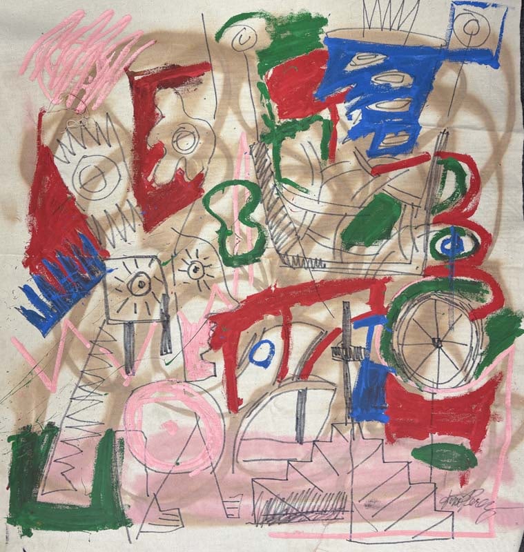 Gino Perez (Mexican-American 1977) Original Mixed Media Painting on canvas by Gino Perez (1 of 1)