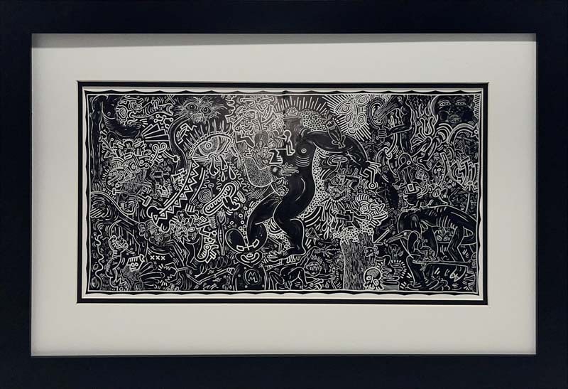 Keith Haring (American 1958-1990) color plate lithograph from 1976 (1 of 1)