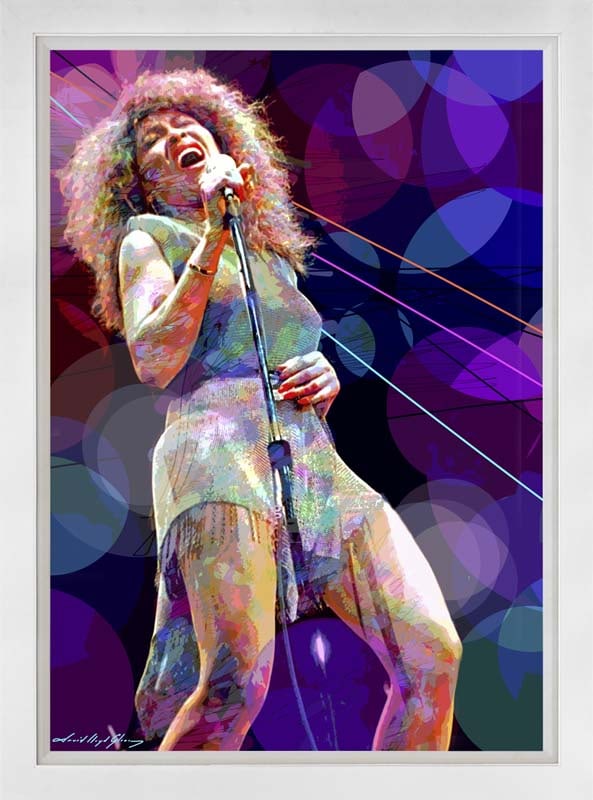 David Lloyd Glover (American 1949) Tina Turner Mixed Media Original Painting on canvas David Llloyd: Mixed Media Original Painting on canvas David Lloyd Glover. One of a kind. Hand signed by the artist. On canvas. Approx image size 24 x18 inches Custom framed and includes certificate. This work was p